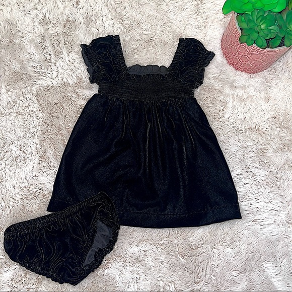 NEW Gymboree Black velvet Baby dress 3-6M